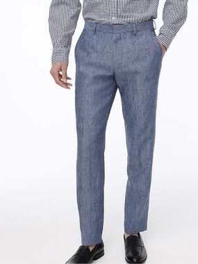J. Crew Men’s Straight Leg Pants in Chambray Blue Size Waist 32